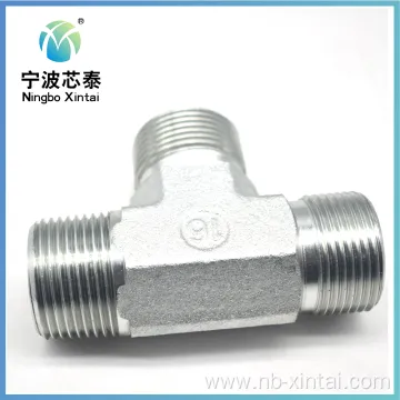 Connector Zinc-Plated Hydraulic Union Tee